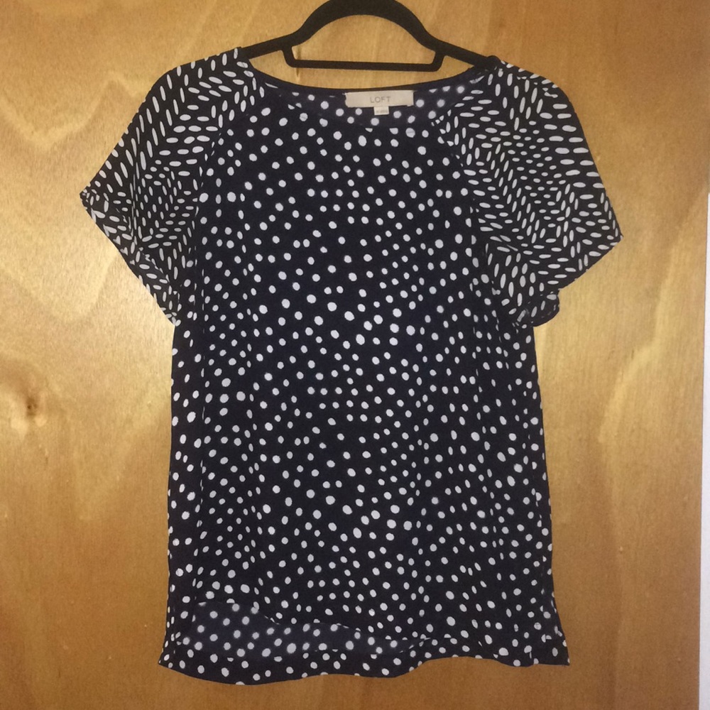 Loft polka dot shirt